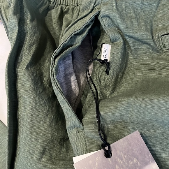 Onia All Terrain Cotton Stretch Ripstop Joggers in Sea Moss Green Size M - Picture 8 of 13